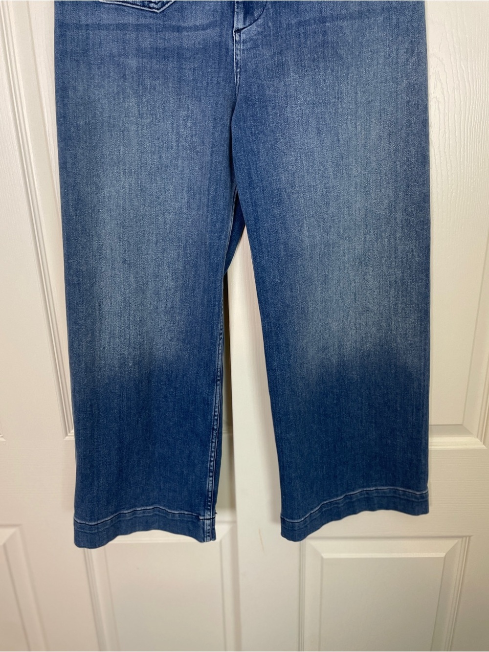 Anthropologie Maeve The Colette Wide Leg Cropped Jeans Medium Wash Sz 29 - Picture 5 of 12